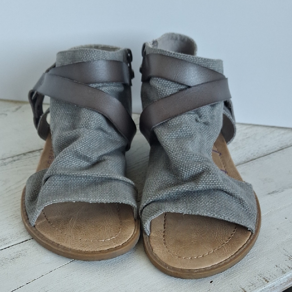 Blowfish Gray Strappy Sandals